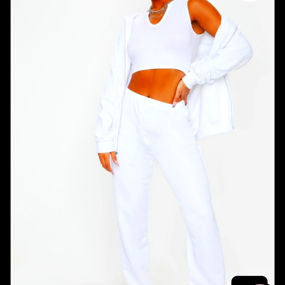 White joggers